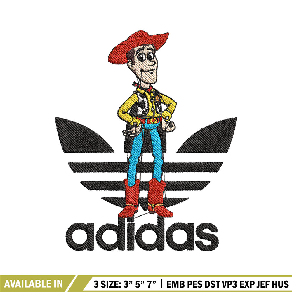 Woody adidas Embroidery Design, Adidas Embroidery, Embroidery File, Brand Embroidery, Logo shirt, Digital download.jpg