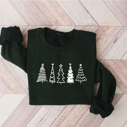 christmas sweatshirt, christmas sweater, christmas crewneck, christmas tree sweatshirt, holiday sweaters for women, wint