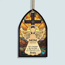 forever in our heart suncatcher ornament - personalized christmas & memorial gift for family