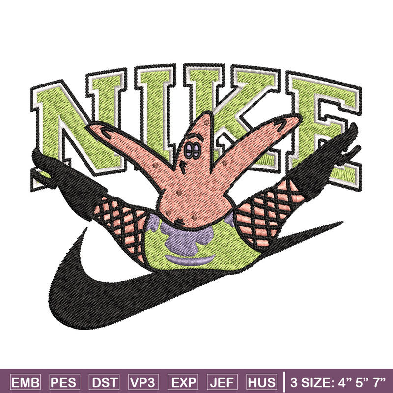 Nike patrick Embroidery Design, Spongebob Embroidery, Nike Embroidery, Embroidery File, Logo shirt, Digital download.jpg