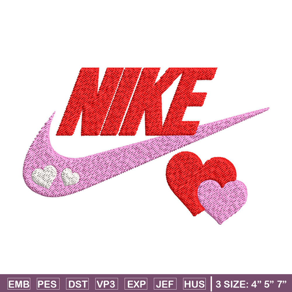 Nike pink love Embroidery Design, Brand Embroidery, Nike Embroidery, Embroidery File, Logo shirt, Digital download.jpg