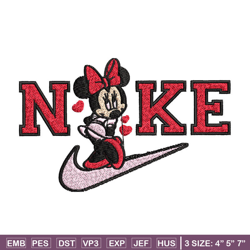 Nike red minnie Embroidery Design, Brand Embroidery, Nike Embroidery, Embroidery File, Logo shirt, Digital download.jpg
