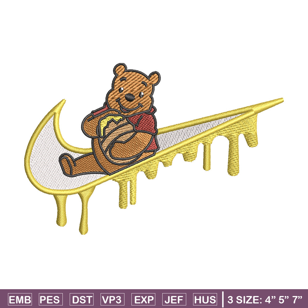 Nike Winnie the Pooh embroidery design, cartoon embroidery, Nike design, embroidery file, logo shirt, Digital download..jpg