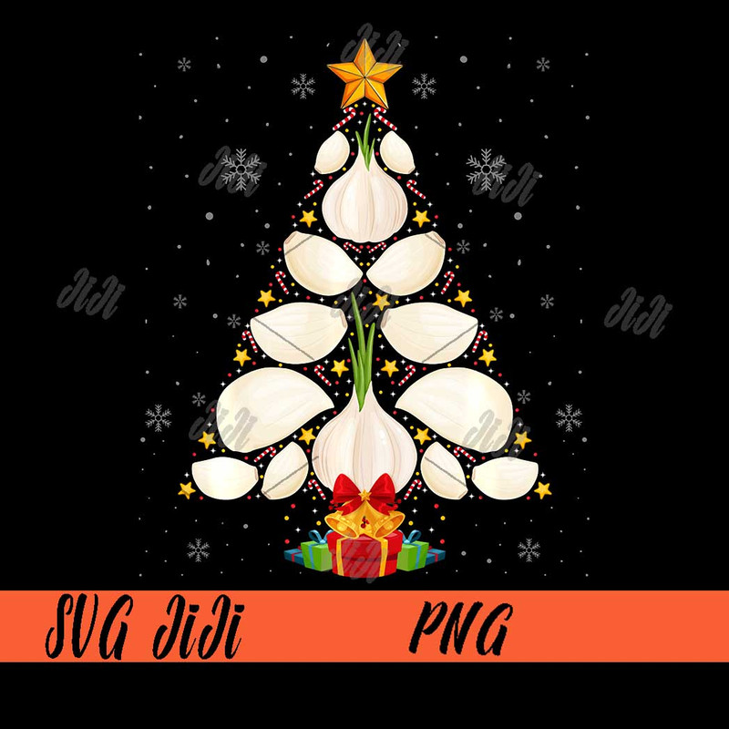 Garlic-Christmas-Tree-Lights-PNG,-Vegetable-Garlic-Lover-Xmas-PNG.jpg