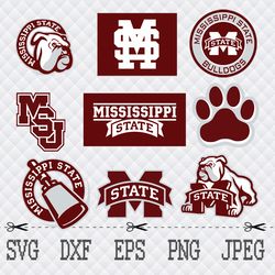 mississipi bulldogs svg,png,eps cameo cricut design template stencil vinyl decal tshirt transfer iron on