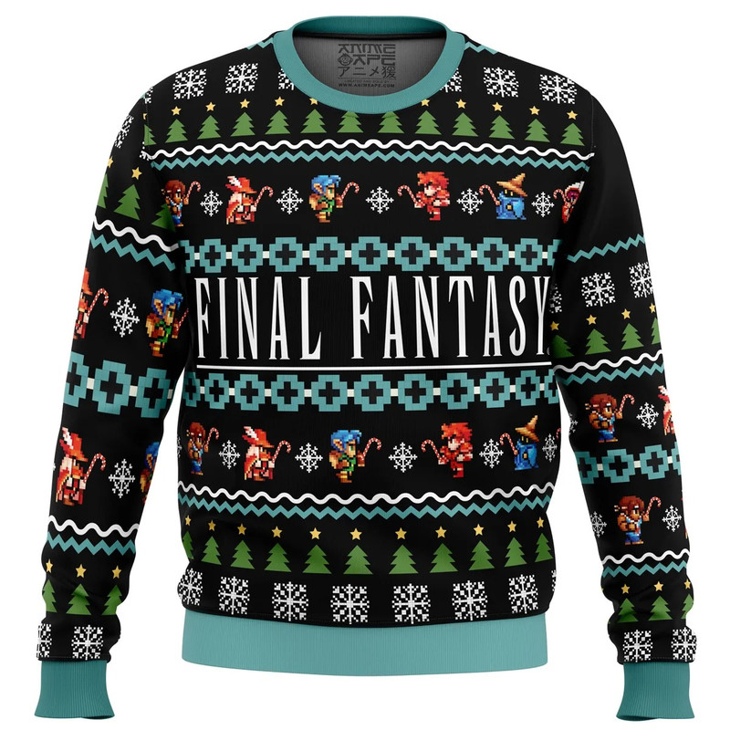 Final Fantasy All Over Print Hoodie 3D Zip Hoodie 3D Ugly Christmas Sweater 3D Fleece Hoodie
