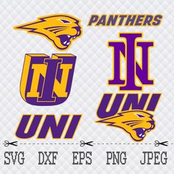 northern iowa panthers svg,png,eps cameo cricut design template stencil vinyl decal tshirt transfer iron on