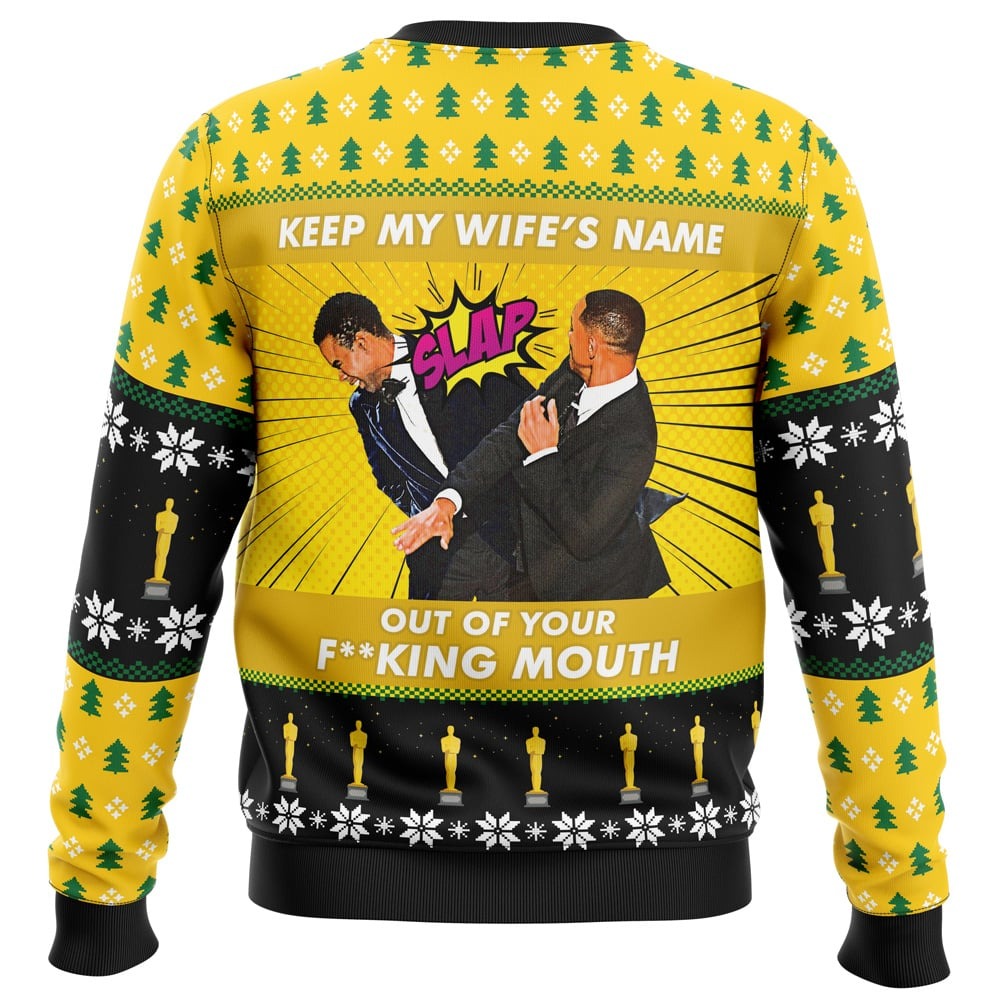 Will Smith Slaps Chris Rock Meme All Over Print Hoodie 3D Zip Hoodie 3D Ugly Christmas Sweater 3D Fleece Hoodie