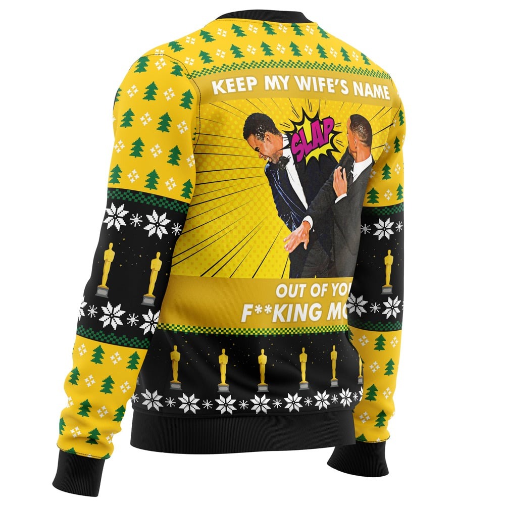 Will Smith Slaps Chris Rock Meme All Over Print Hoodie 3D Zip Hoodie 3D Ugly Christmas Sweater 3D Fleece Hoodie