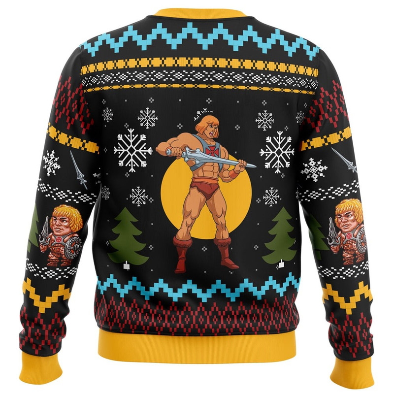 The Good Power of Christmas He-Man All Over Print Hoodie 3D Zip Hoodie 3D Ugly Christmas Sweater 3D Fleece Hoodie