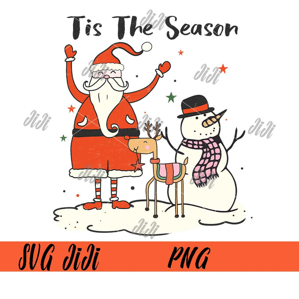 Tis-The-Season-PNG,-Santa-Claus-And-Snowman-PNG,-Merry-Christmas-PNG.jpg