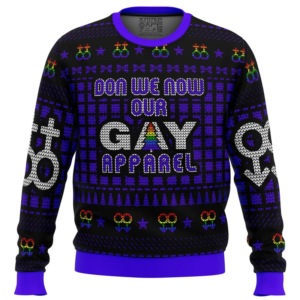 Don We Now Our Gay Apparel LGBT All Over Print Hoodie 3D Zip Hoodie 3D Ugly Christmas Sweater 3D Fleece Hoodie