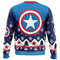 Captain America All Over Print Hoodie 3D Zip Hoodie 3D Ugly Christmas Sweater 3D Fleece Hoodie