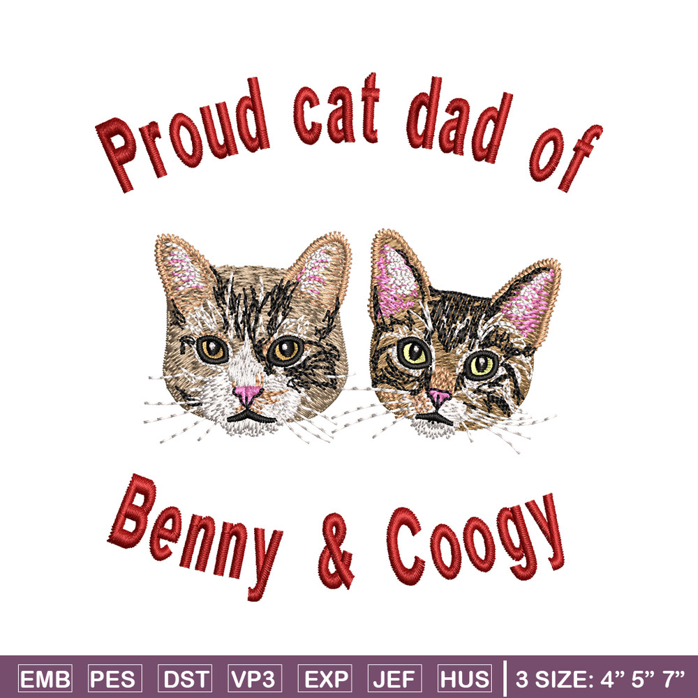 Proud cat dad embroidery design, Proud cat dad embroidery, logo design, embroidery file, logo shirt, Digital download.jpg