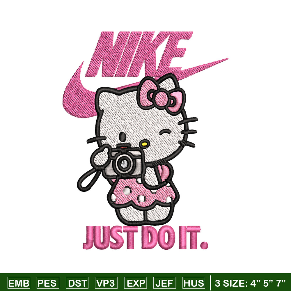 Hello kitty Nike Embroidery design, hello kitty cartoon, Embroidery, Nike design, Embroidery file, Instant download.jpg