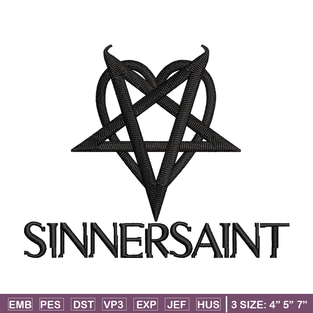 Sinnersaint Logo embroidery design, Sinnersaint Logo embroidery, logo design, embroidery file, Digital download..jpg