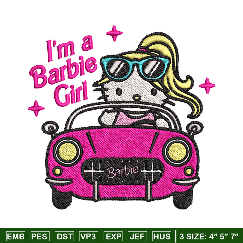 I'm a barbie girl Embroidery design, Barbie logo Embroidery, logo design, Embroidery File, logo shirt, Digital download..jpg