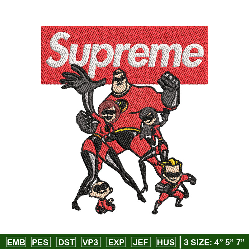 Incredibles supreme logo Embroidery design, supreme cartoon Embroidery, logo design, Embroidery File, Instant download..jpg