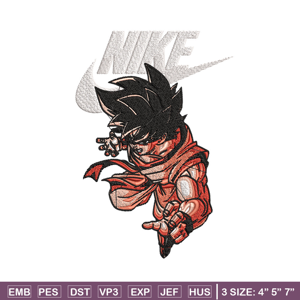 Son Goku Nike Embroidery design, Dragon ball Embroidery, Nike design, anime shirt, Embroidery file, Instant download.jpg