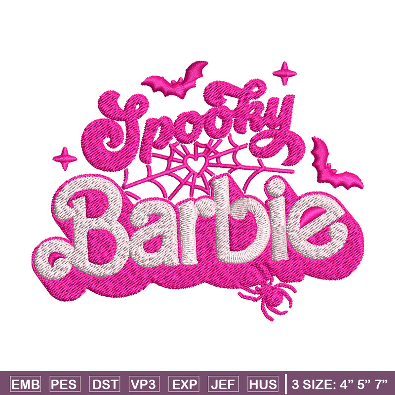 Spooky Barbie Embroidery design, Spooky Barbie Embroidery, Embroidery File, logo design, logo shirt, Digital download..jpg