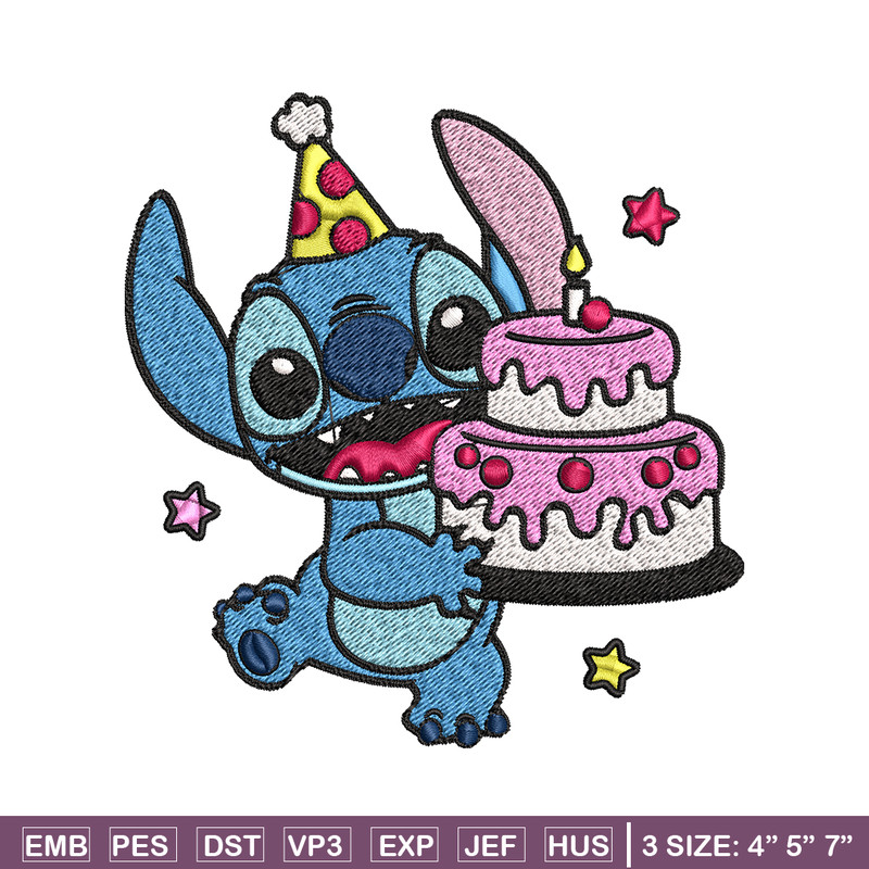Stitch birthday Embroidery design, Stitch birthday Embroidery, cartoon design, Embroidery File, Digital download..jpg