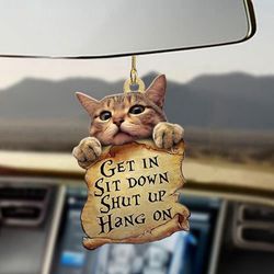 cute cat car hanging ornament: ideal gift for cat lovers - adorable & unique accessory