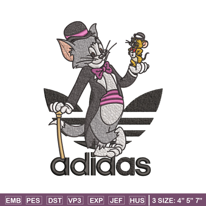 Tom and jerry Embroidery Design, Adidas Embroidery, Embroidery File, Cartoon Embroidery, Logo shirt, Digital download.jpg