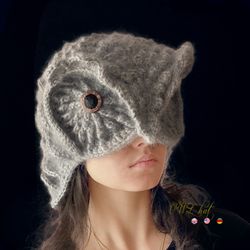 OWL hat. Pdf file crochet pattern