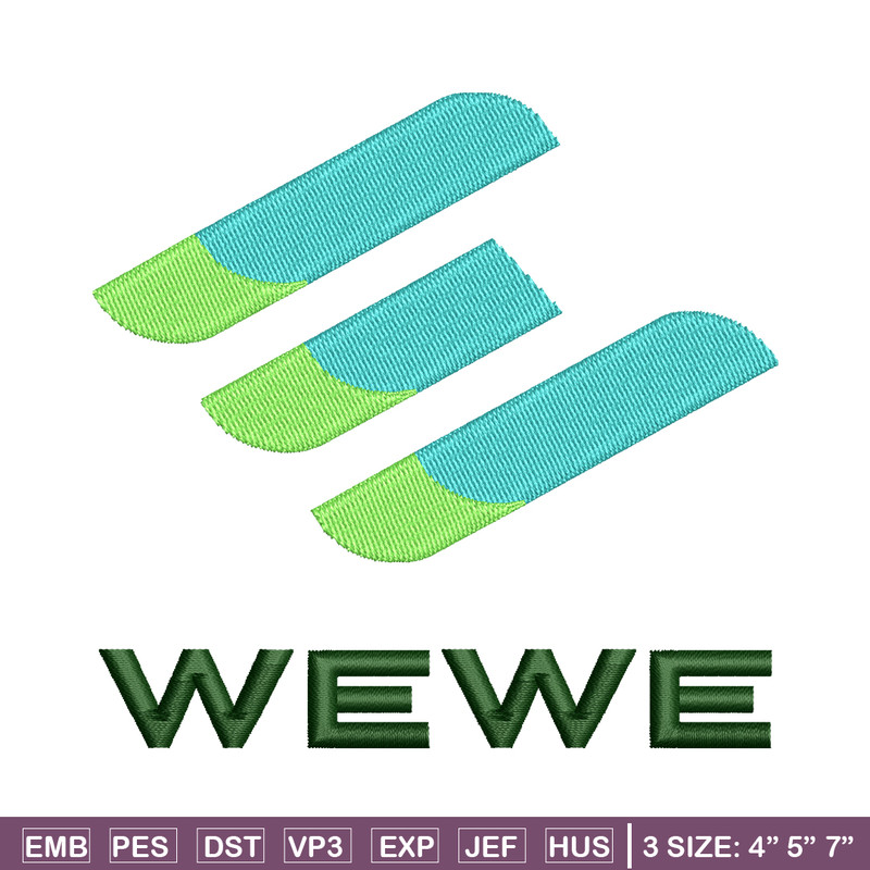 Wewe logo embroidery design, Wewe logo embroidery, logo design, Logo shirt, embroidery file, Digital download.jpg