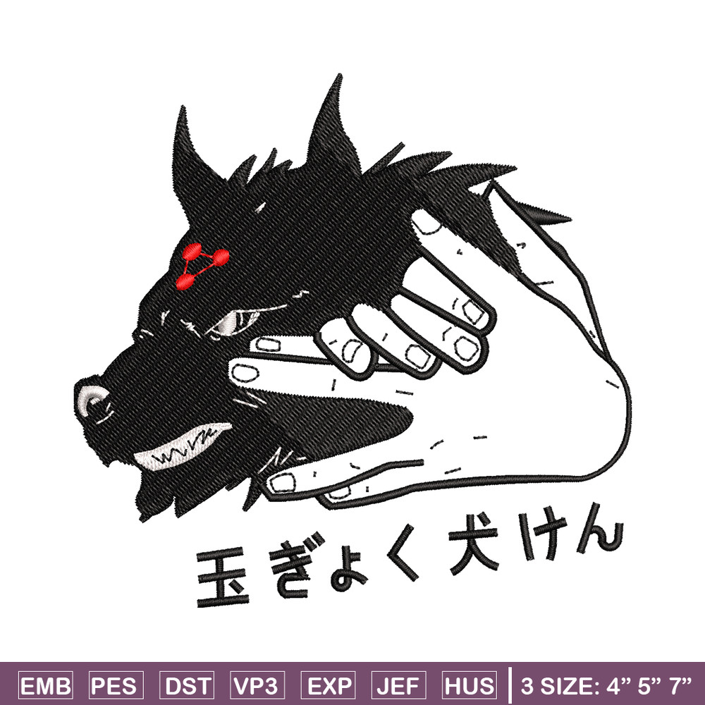 Wolf hand embroidery design, Wolf hand embroidery, logo design, Logo shirt, embroidery file, Digital download.jpg