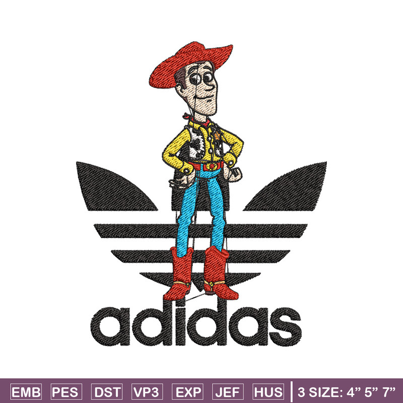 Woody adidas Embroidery Design, Adidas Embroidery, Embroidery File, Brand Embroidery, Logo shirt, Digital download.jpg