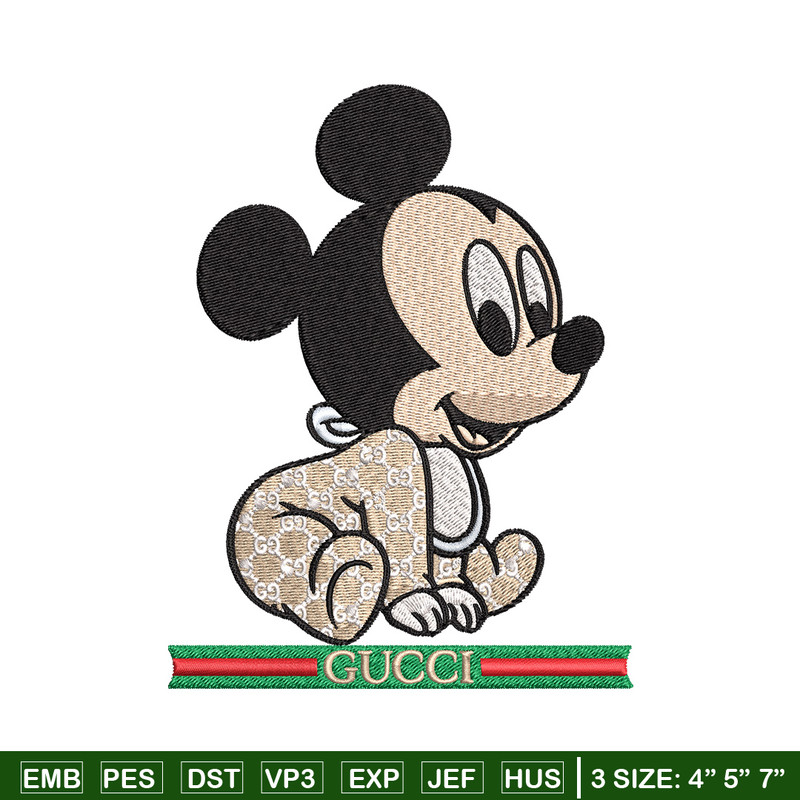 Mickey baby gucci Embroidery Design, Gucci Embroidery, Embroidery File, Logo shirt, Sport Embroidery, Digital download.jpg