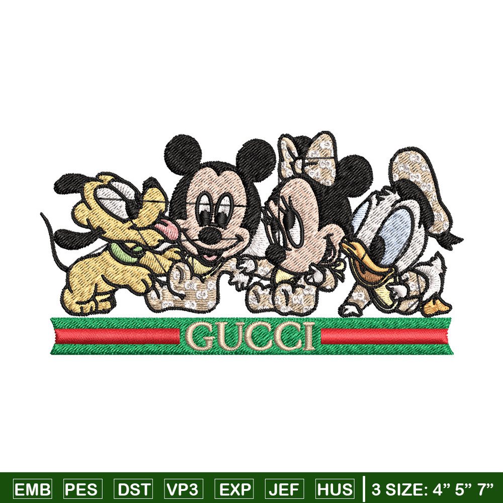 Mickey friends Embroidery Design, Gucci Embroidery, Embroidery File, Logo shirt, Sport Embroidery, Digital download.jpg