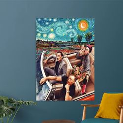 oil painting print, contemporary canvas art, car artwork, salvador dali canvas art, frida van gogh dali canvas, reproduc