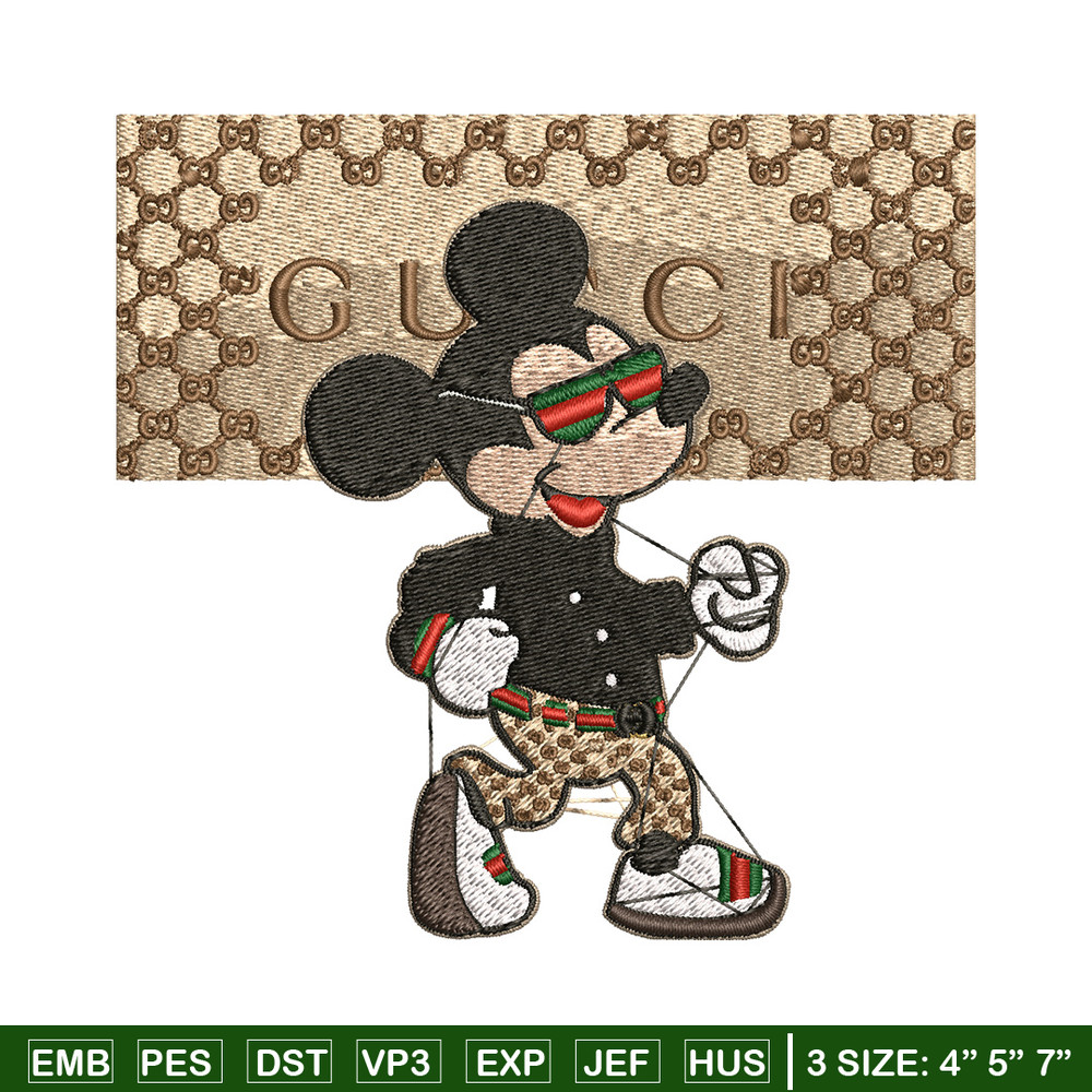 Mickey gucci Embroidery Design, Gucci Embroidery, Embroidery File, Logo shirt,Sport Embroidery, Digital download.jpg