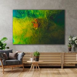 red rose covered with smoke, ink flower