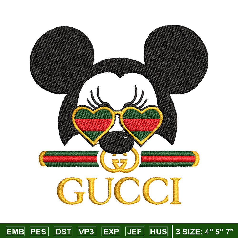Mickey head gucci Embroidery Design, Gucci Embroidery, Brand Embroidery, Logo shirt, Embroidery File, Digital download.jpg