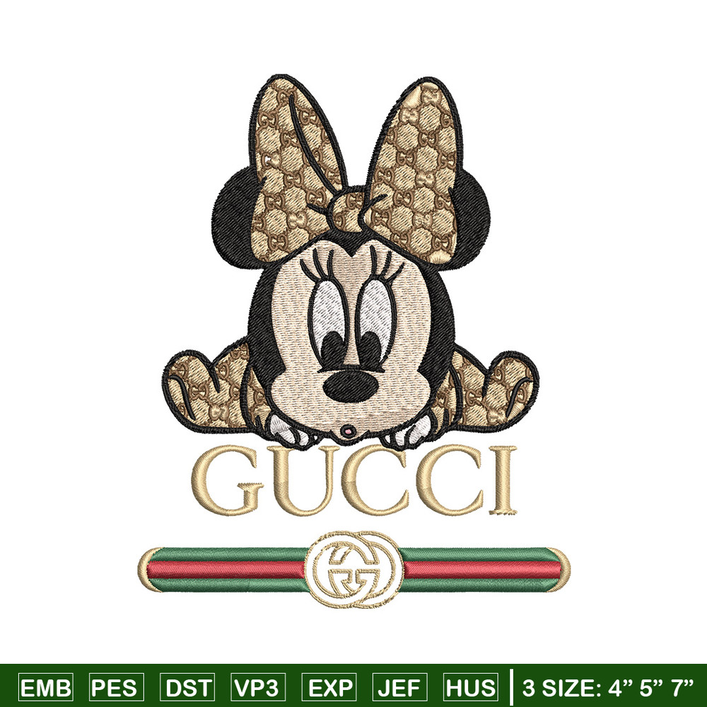 Minnie baby gucci Embroidery Design,Gucci Embroidery, Embroidery File, Logo shirt, Sport Embroidery, Digital download.jpg