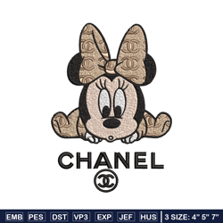 Minnie baby chanel Embroidery Design, Chanel Embroidery, Brand Embroidery, Embroidery File, Logo shirt, Digital download