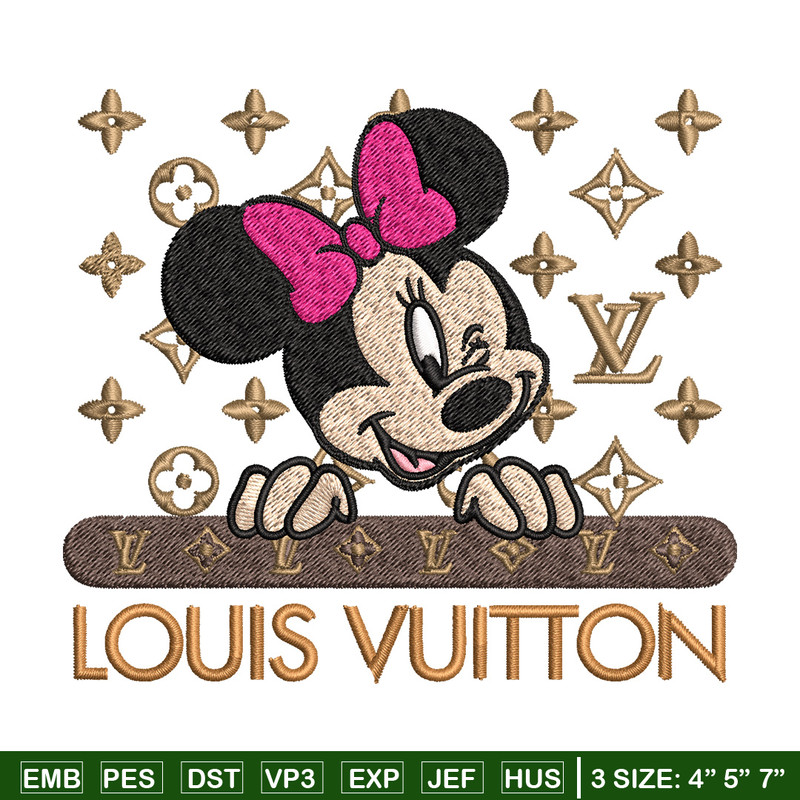 Minnie louis vuitton Embroidery Design, Lv Embroidery, Brand Embroidery, Logo shirt, Embroidery File, Digital download.jpg