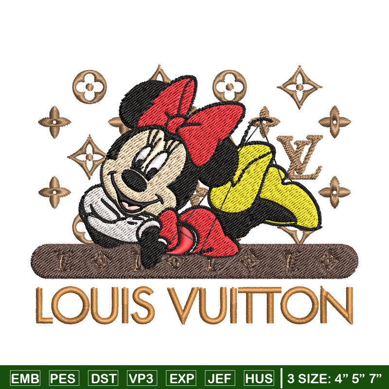 Minnie louis vuitton Embroidery Design, Lv Embroidery, Embroidery File, Brand Embroidery, Logo shirt, Digital download.jpg