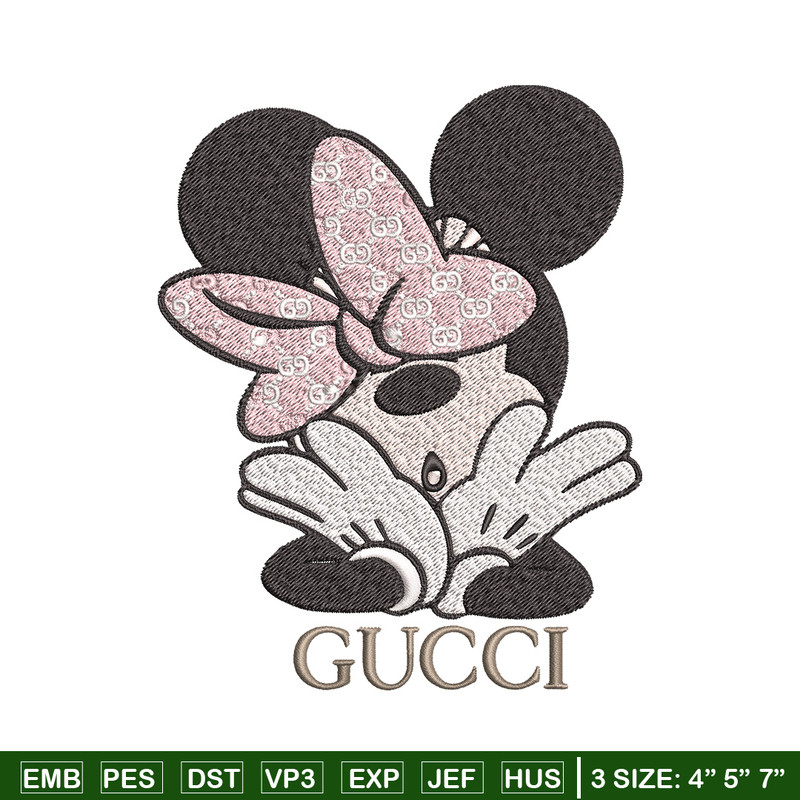 Minnie mouse Embroidery Design, Gucci Embroidery, Brand Embroidery, Logo shirt, Embroidery File, Digital download.jpg