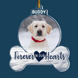 Forever In My Heart: Personalized Acrylic Photo Ornament - Custom Shaped Gift