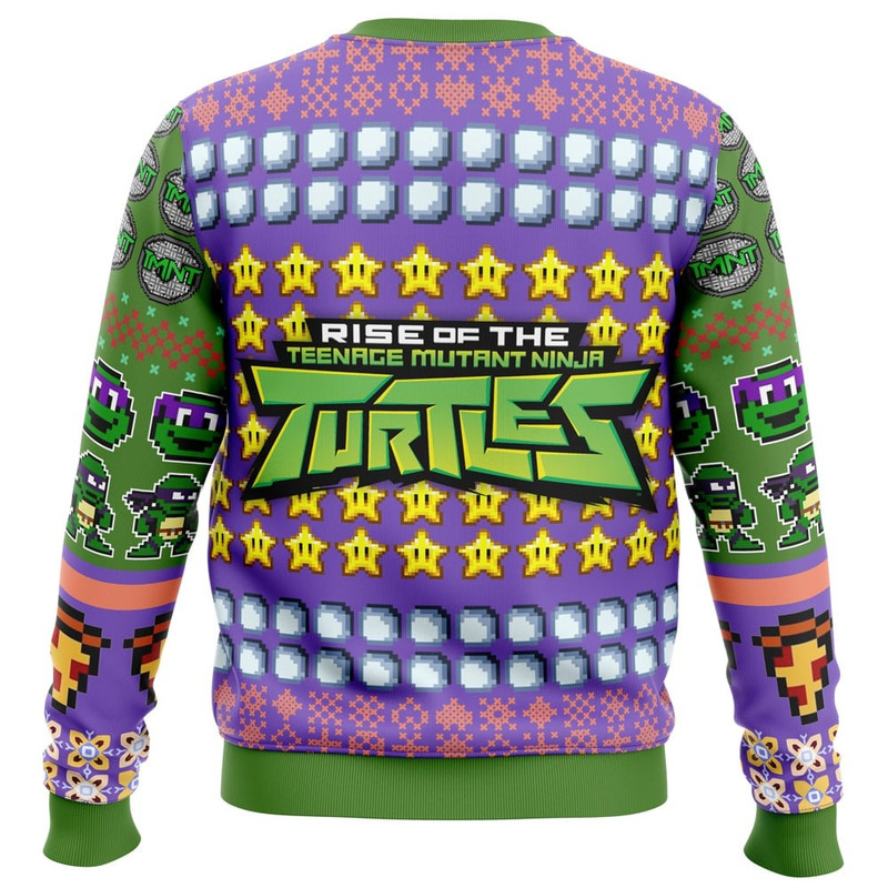 Donatello Rise of the Teenage Mutant Ninja Turtles Hoodie 3D Zip Hoodie 3D Ugly Christmas Sweater 3D Fleece Hoodie