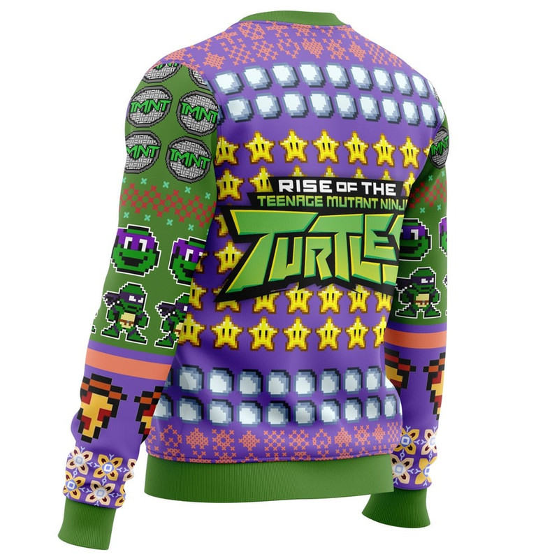 Donatello Rise of the Teenage Mutant Ninja Turtles Hoodie 3D Zip Hoodie 3D Ugly Christmas Sweater 3D Fleece Hoodie