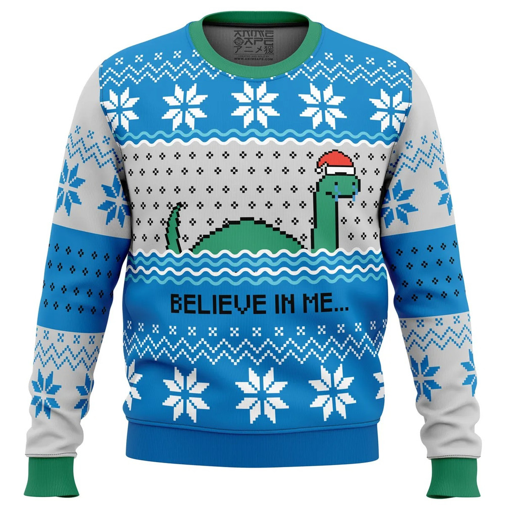 Believe in me Nessie All Over Print Hoodie 3D Zip Hoodie 3D Ugly Christmas Sweater 3D Fleece Hoodie