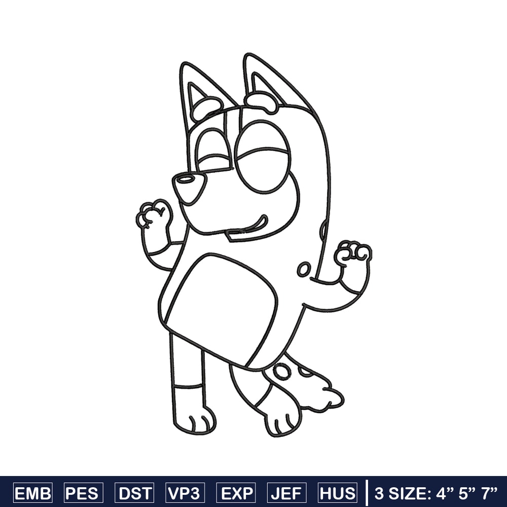 Mom Bluey Coloring Pages Embroidery, Bluey Embroidery, Embroidery File, cartoon design, cartoon shirt, Digital download..jpg