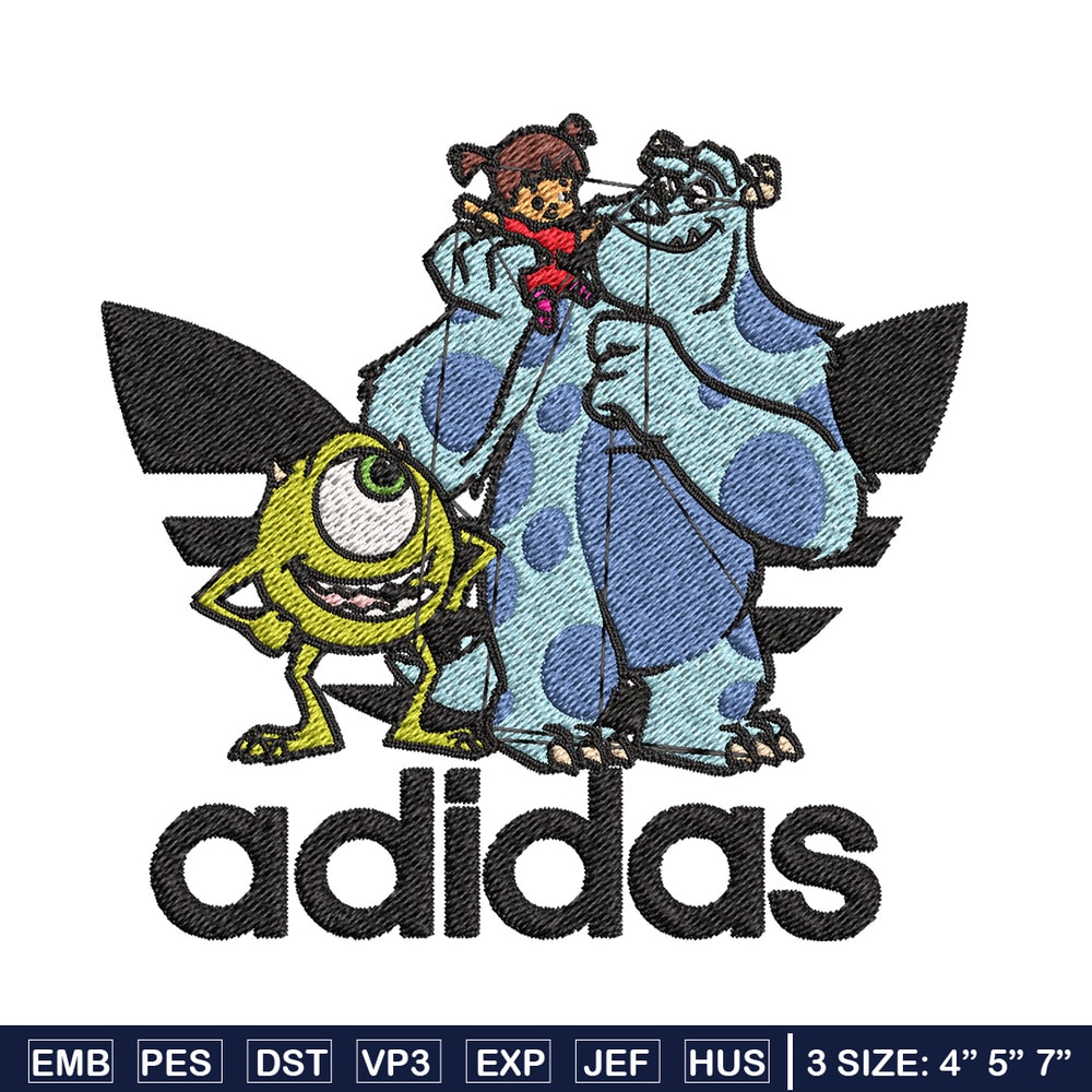 Monster disney Embroidery Design, Adidas Embroidery, Brand Embroidery, Embroidery File,Logo shirt,Digital download.jpg