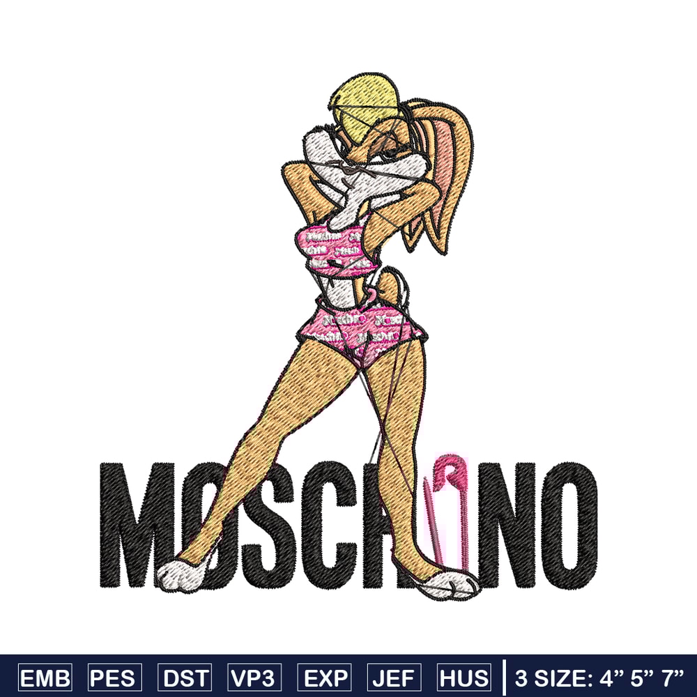 Moschino Milano Lola Bunny Embroidery design, Lola Bunny Embroidery, cartoon design, Embroidery File, Instant download..jpg