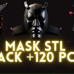 halloween printable 3d cosplay helmet and mask stl bundle 120 pcs